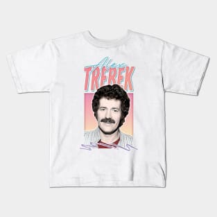 Alex Trebek /// Retro Vintage Aesthetic Fan Design Kids T-Shirt